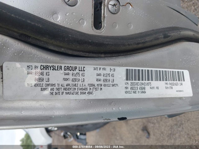 2010 DODGE CHARGER SXT VIN: 2B3CA3CV2AH310975
