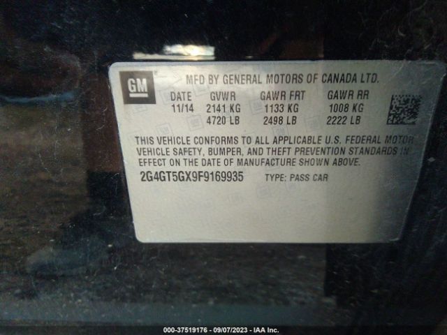 2G4GT5GX9F9169935 Buick REGAL GS