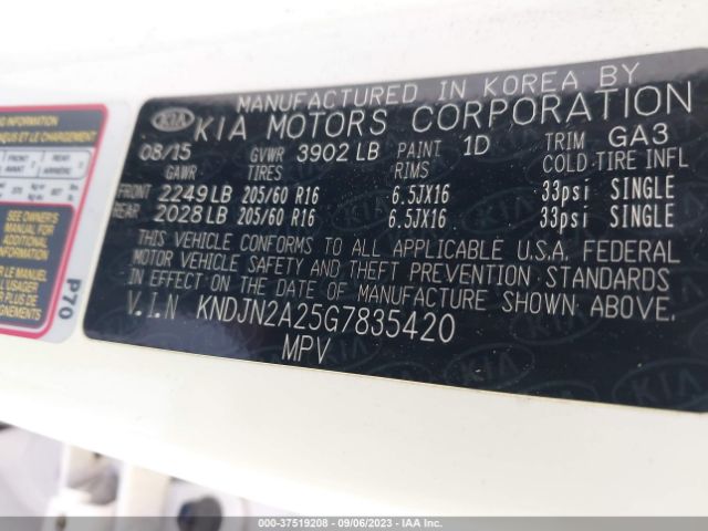 KNDJN2A25G7835420 KIA Soul Base