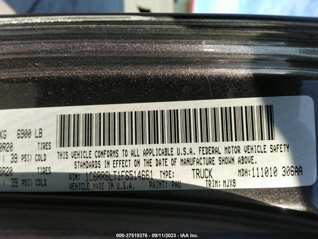 1C6RR6LT1FS514661 RAM 1500 Lone Star