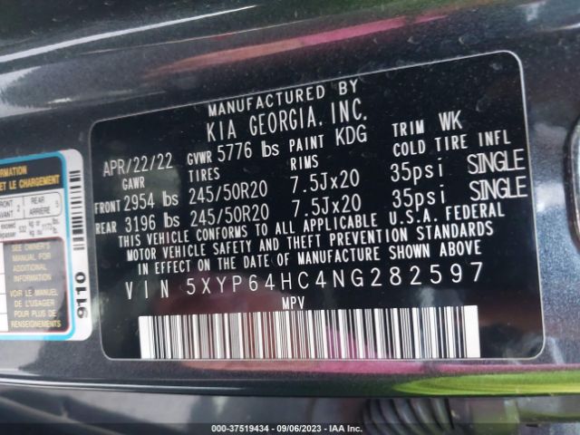 5XYP64HC4NG282597 KIA Telluride S