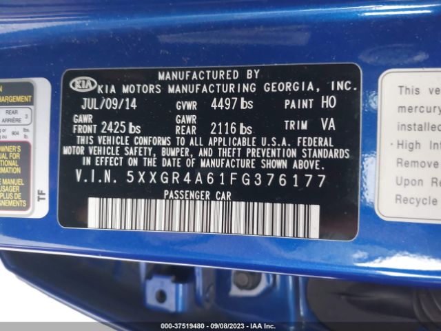 5XXGR4A61FG376177 KIA Optima Sx Turbo