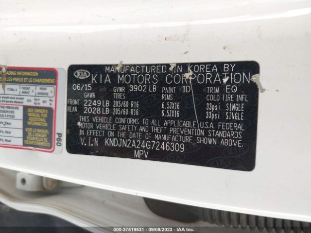 KNDJN2A24G7246309 KIA Soul Base