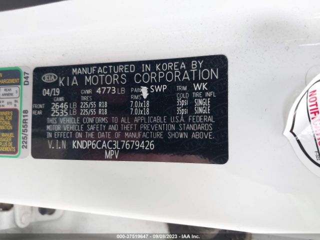 KNDP6CAC3L7679426 KIA SPORTAGE S