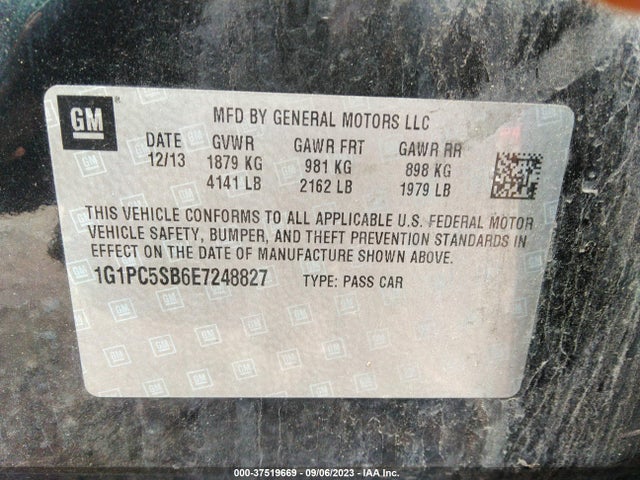 Chevrolet Cruze 1lt 2014 1G1PC5SB6E7248827 Image 9