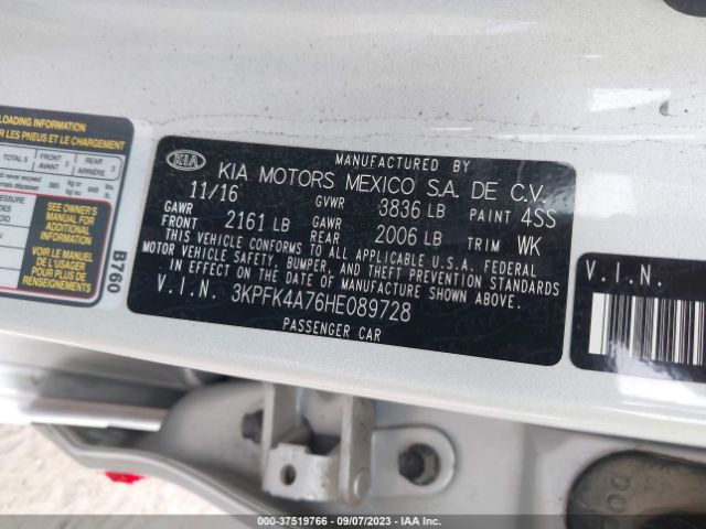 3KPFK4A76HE089728 KIA FORTE LX