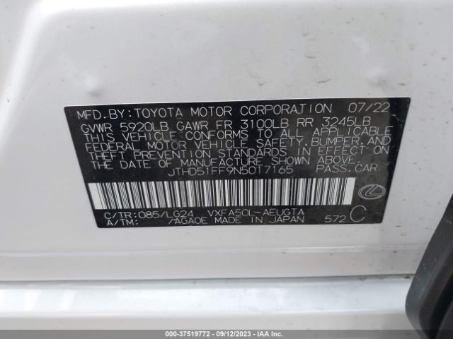 Lexus Ls Ls 500 2022 JTHD51FF9N5017165 Image 9