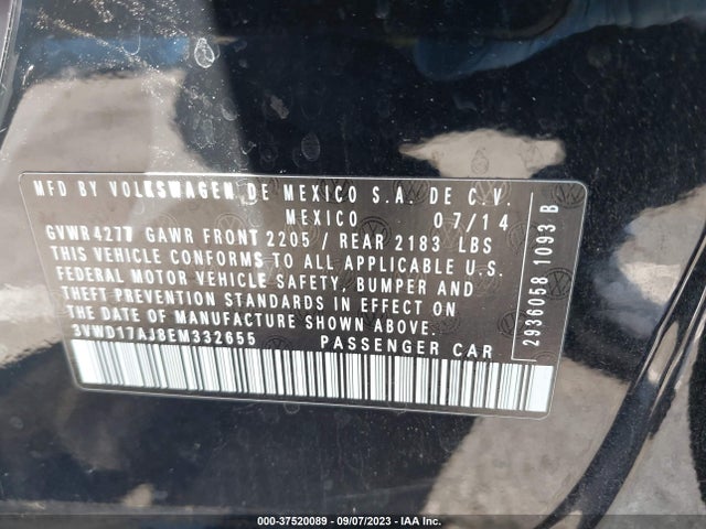 3VWD17AJ8EM332655 Volkswagen Jetta Sedan Se W/connectivity