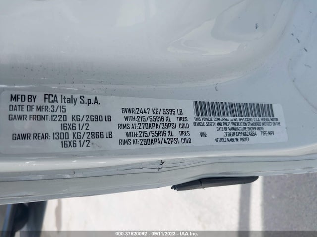 ZFBERFAT5F6A24894 RAM Promaster City Cargo Van Tradesman