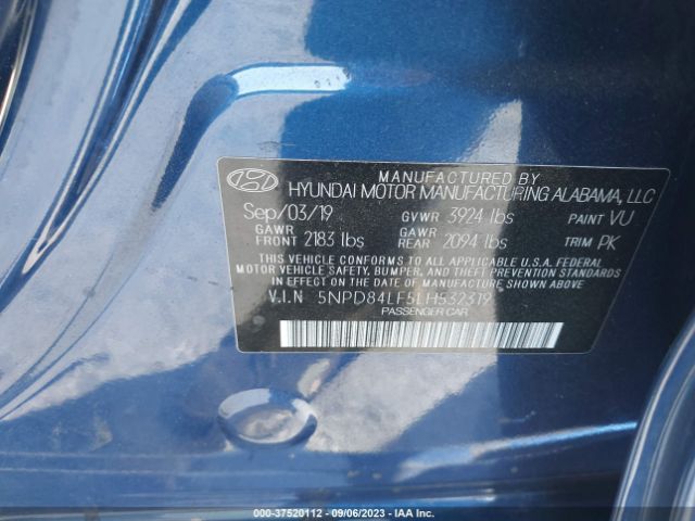 2020 HYUNDAI ELANTRA 5NPD84LF5LH532319 Photo 8