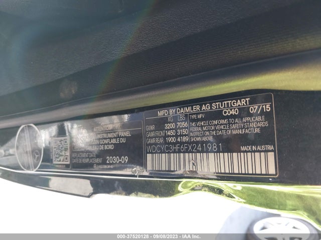 2015 Mercedes-Benz G-Class, VIN: WDCYC3HF6FX241981