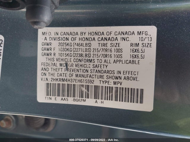Honda CR-V LX 2014 2HKRM4H37EH615592 Image 9