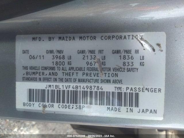 2011 MAZDA MAZDA3 JM1BL1VF4B1498784 Photo 8