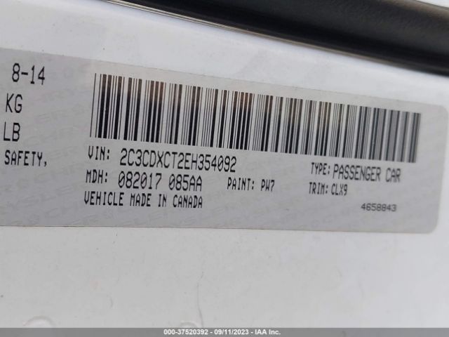 2C3CDXCT2EH354092 Dodge Charger Rt Plus