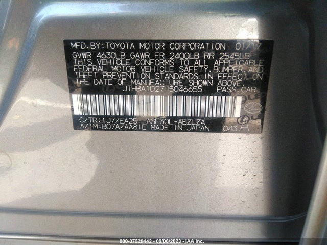 JTHBA1D27H5046655 Lexus Is Is Turbo