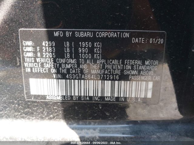 4S3GTAB64L3712916 Subaru Impreza