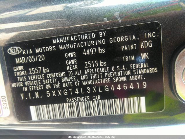 5XXGT4L3XLG446419 KIA Optima S