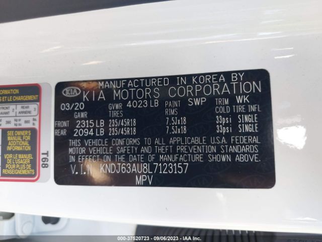 KNDJ63AU8L7123157 KIA Soul Gt-line