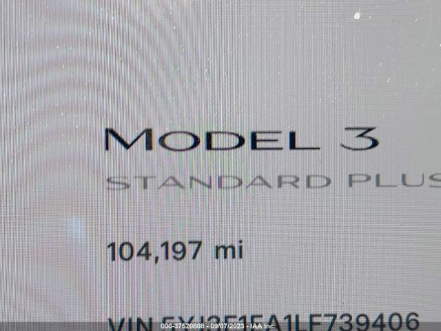 5YJ3E1EA1LF739406 Tesla Model 3 Standard Range