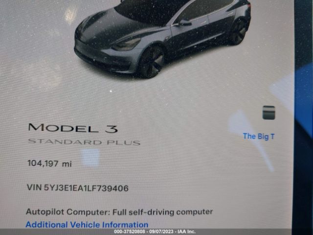 5YJ3E1EA1LF739406 Tesla Model 3 Standard Range