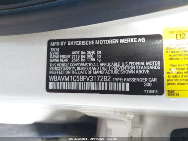 WBAVM1C58FV317282 BMW X1 Sdrive28i