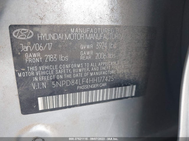 Hyundai ELANTRA SE 2017 5NPD84LF4HH177425 Image 9