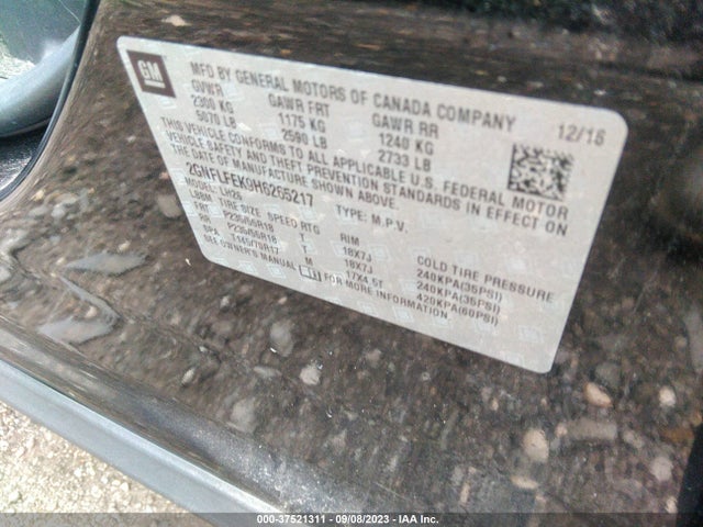 Chevrolet EQUINOX LT 2017 2GNFLFEK9H6265217 Image 9