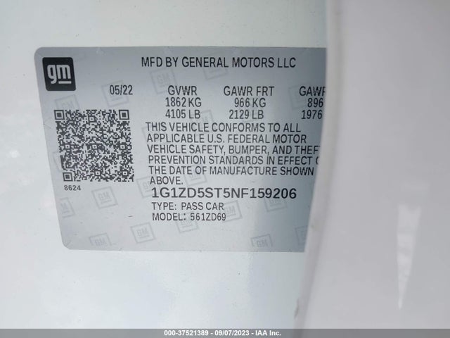 Chevrolet MALIBU LT 2022 1G1ZD5ST5NF159206 Image 14