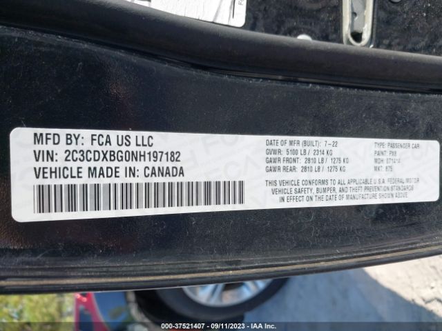 2C3CDXBG0NH197182 Dodge Charger Sxt