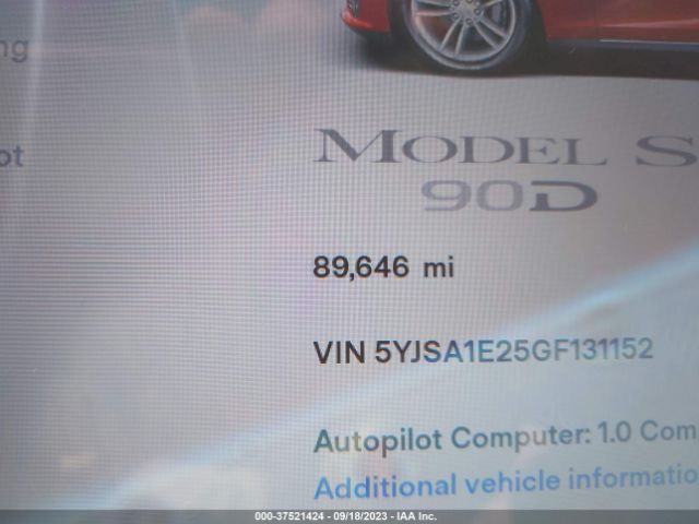 5YJSA1E25GF131152 Tesla Model S 90d/70d/75d/60d/85d