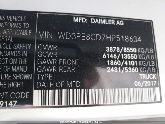 WD3PE8CD7HP518634 Mercedes-Benz SPRINTER CARGO VAN