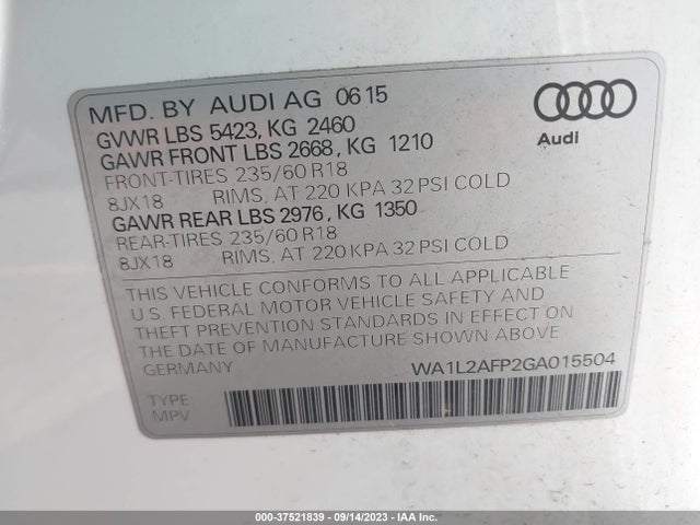 WA1L2AFP2GA015504 Audi Q5 Premium Plus