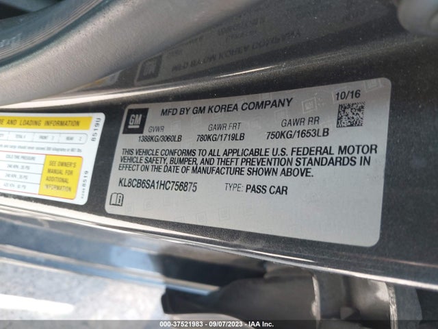 Chevrolet SPARK LS 2017 KL8CB6SA1HC756875 Image 10