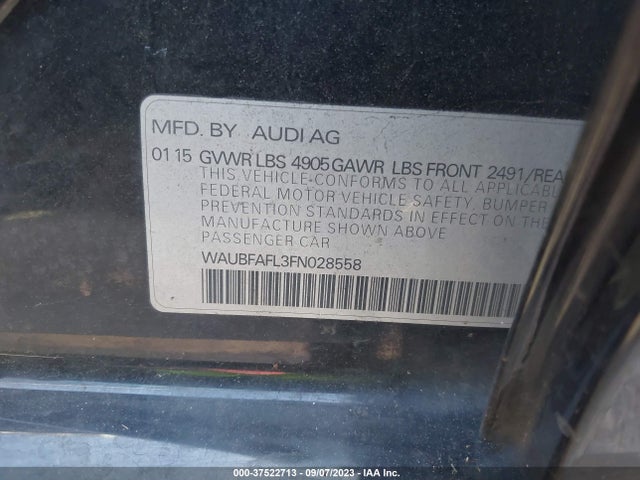 WAUBFAFL3FN028558 Audi A4 PREMIUM