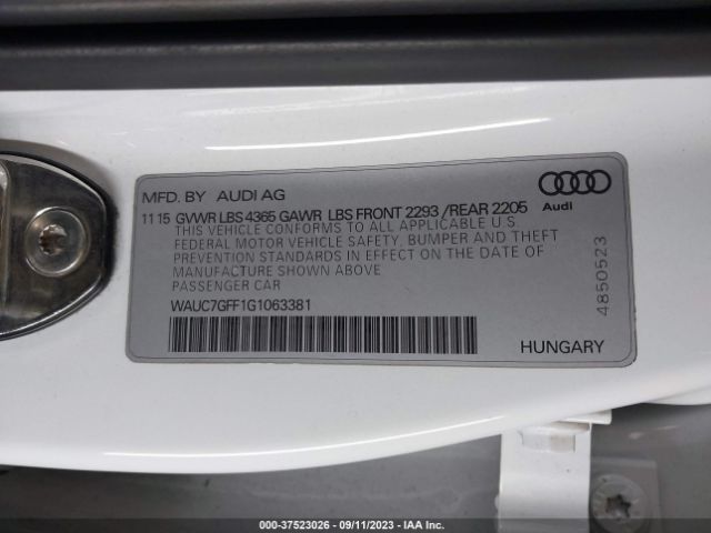 WAUC7GFF1G1063381 Audi A3 1.8t Premium