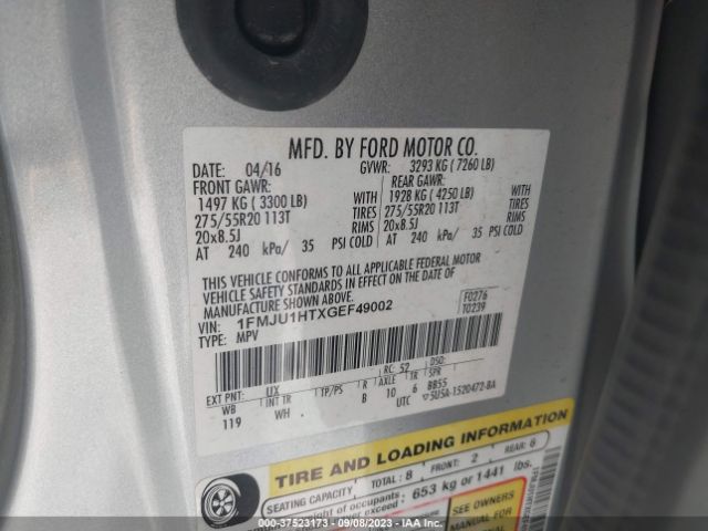 1FMJU1HTXGEF49002 Ford Expedition Xlt/king Ranch