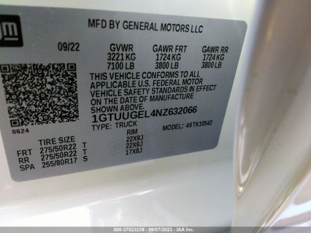 1GTUUGEL4NZ632066 GMC Sierra 1500 Denali