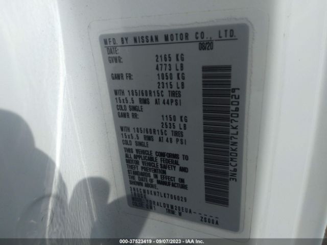 3N6CM0KN7LK706029 Nissan Nv200 Compact Cargo S