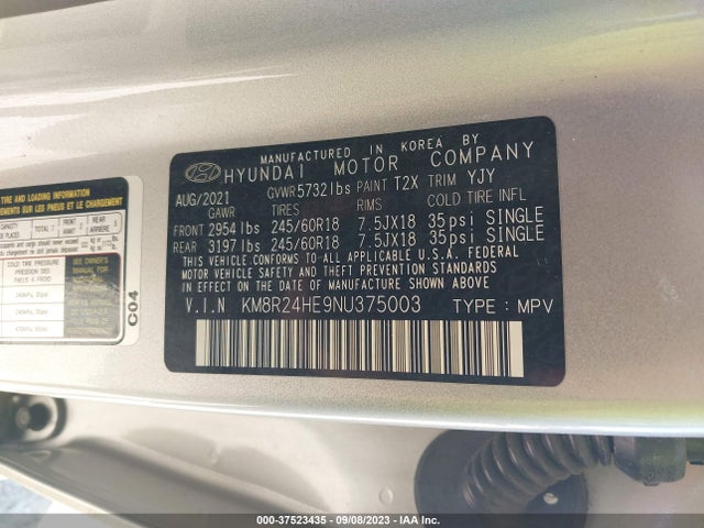 Hyundai Palisade Sel 2022 KM8R24HE9NU375003 Image 9