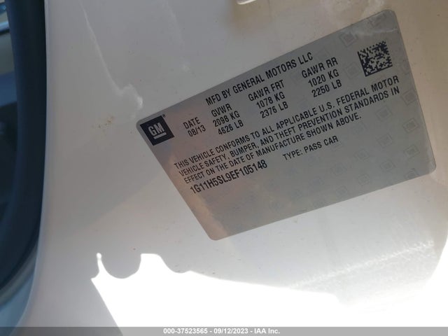 Chevrolet MALIBU LTZ 2014 1G11H5SL9EF105148 Image 9