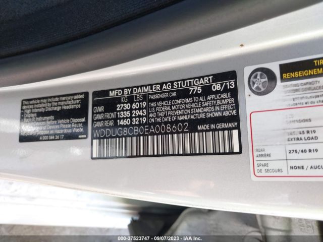 WDDUG8CB0EA008602 Mercedes-Benz S-class S 550
