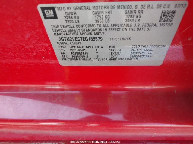 3GTU2VEC7EG185579 GMC Sierra 1500 Slt