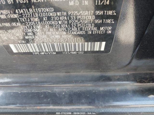 JF2GPADC6F8210103 Subaru Xv Crosstrek Premium