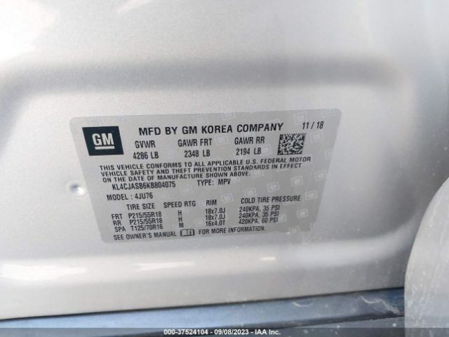 KL4CJASB6KB804075 Buick Encore Preferred