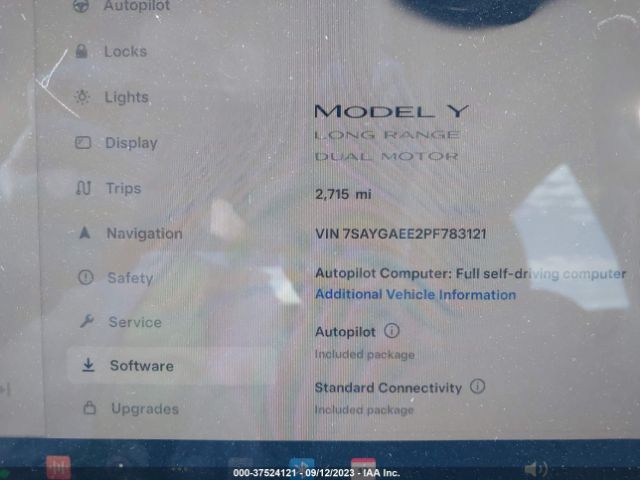 7SAYGAEE2PF783121 Tesla Model Y Long Range