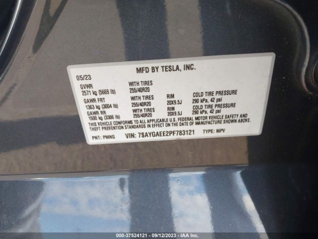 7SAYGAEE2PF783121 Tesla Model Y Long Range