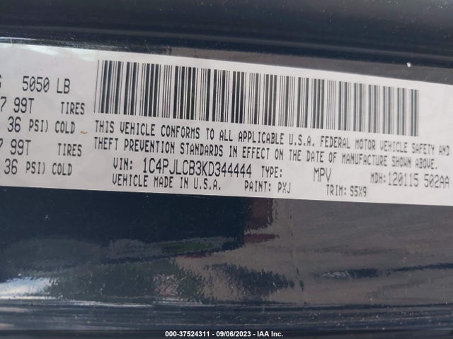 Jeep Cherokee Latitude 2019 1C4PJLCB3KD344444 Image 9
