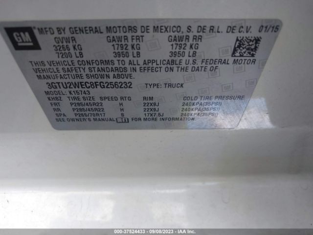 3GTU2WEC8FG256232 GMC Sierra 1500 Denali
