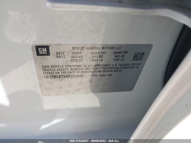2017 CHEVROLET MALIBU LS VIN: 1G1ZB5ST5HF254200