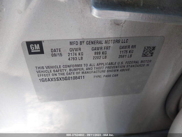 1G6AX5SX5G0108411 Cadillac Cts Sedan Luxury Collection Awd